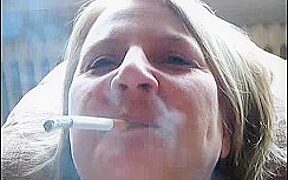 Mature slut smoking