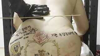 korean mistress foot, tattoo spanking