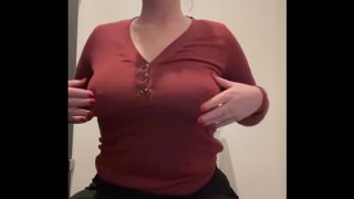 My step sister with HUGE tits ….. almost gets caught masturbating in bar toilet.